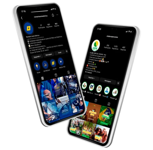 Mobile com imagem do Social Media